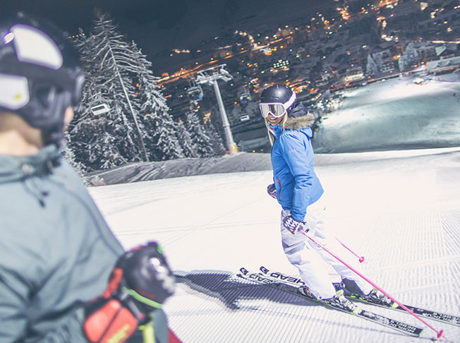 night skiing